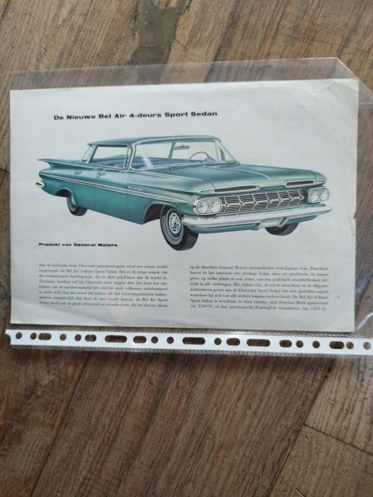 Chevrolet Bel Air 1961 - Originele folder, Gelezen, Chevrolet, Chevrolet, Ophalen of Verzenden