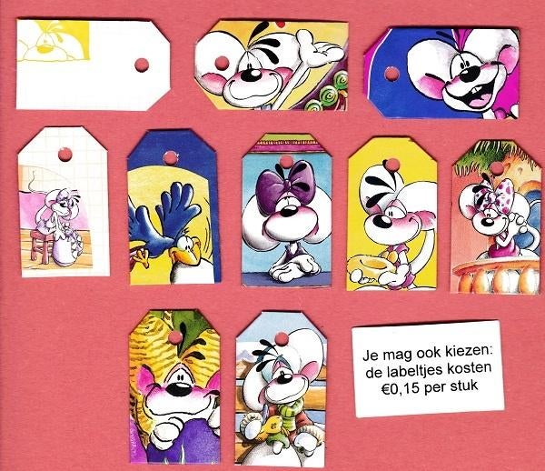 9621) diddl labels, Ophalen of Verzenden, Diddl, Zo goed als nieuw, Papier, Kaart of Schrift