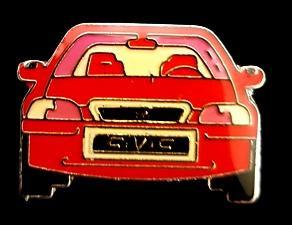 Honda Civic pin rood, Ophalen of Verzenden, Nieuw, Transport, Speldje of Pin