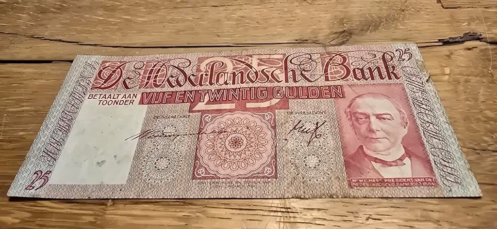 25 Gulden Biljet - 1940, Ophalen of Verzenden, 25 gulden, Los biljet