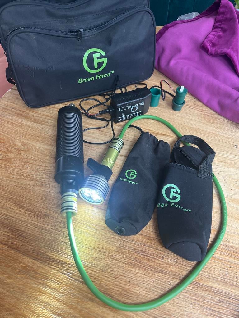 Green Force Duiklamp - Krachtige Verlichting Onderwater, Watersport en Boten, Ophalen of Verzenden, Gebruikt, Duiklamp