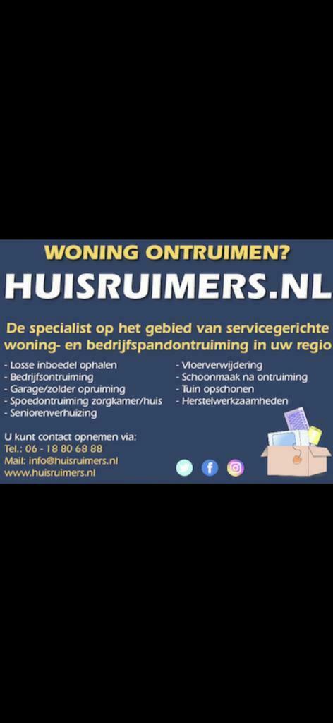 Huisruiming, ontspullen en kleine verhuizingen