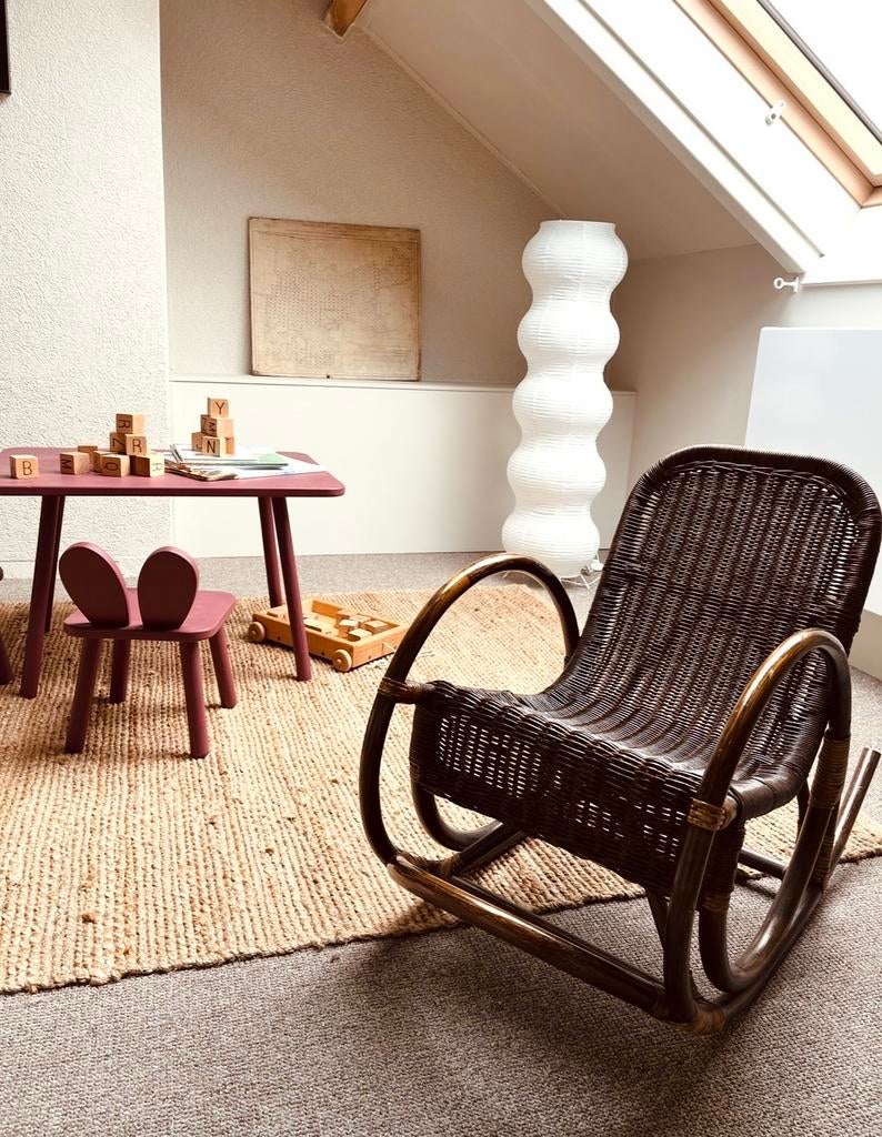 Kinder schommelstoel rotan, Ophalen of Verzenden, Zo goed als nieuw, Stoel(en)