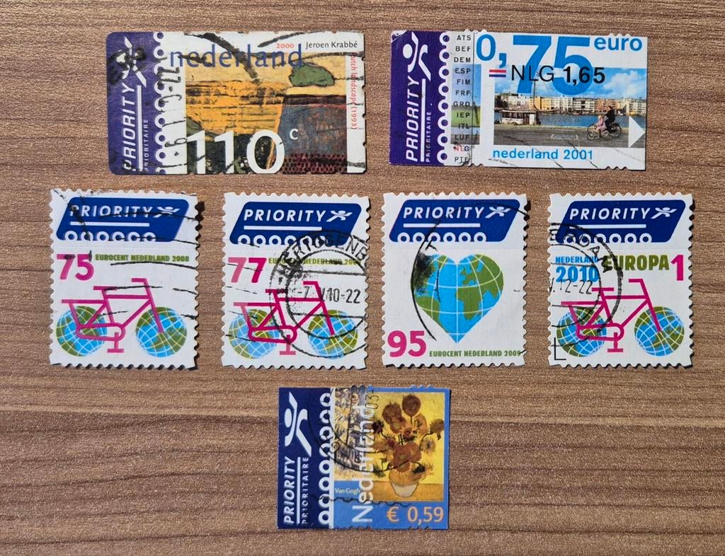 Nederland - Postzegels - Priority, Ophalen of Verzenden, Na 1940, Gestempeld