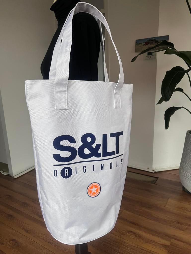 XXL S&LT Strandbad - beachbag - shopper - wit, Ophalen of Verzenden, Zo goed als nieuw, 30 cm of meer