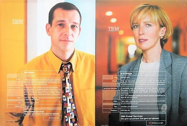 10 vintage advertenties reclames IBM 1959-2000, Verzamelen, Ophalen of Verzenden, Gebruikt, Overige typen