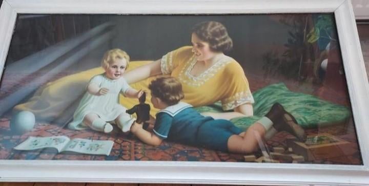 Prent uit 1920 van Frau Laubnitz! (85  43 cm), Antiek en Kunst, Ophalen