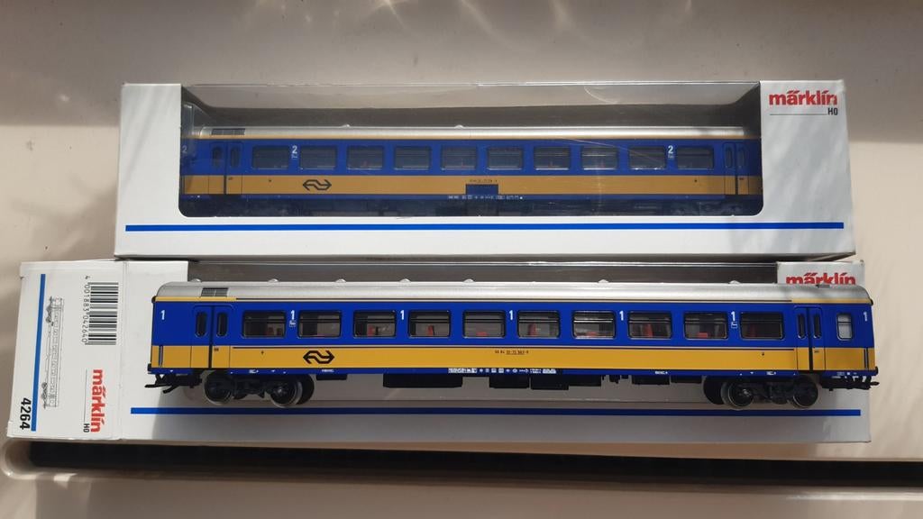 Marklin 4264 4265  icr rijtuigen Marklin kortkoppeling, Hobby en Vrije tijd, Wisselstroom, Ophalen of Verzenden, Märklin, Nieuw