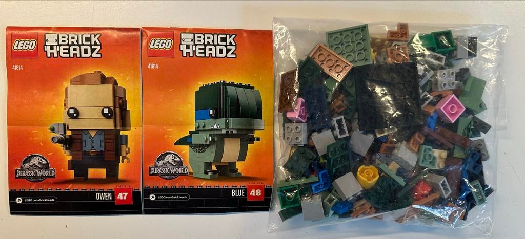 LEGO BrickHeadz 41614 Owen & Blue Jurassic World, Ophalen of Verzenden, Zo goed als nieuw, Complete set, Lego