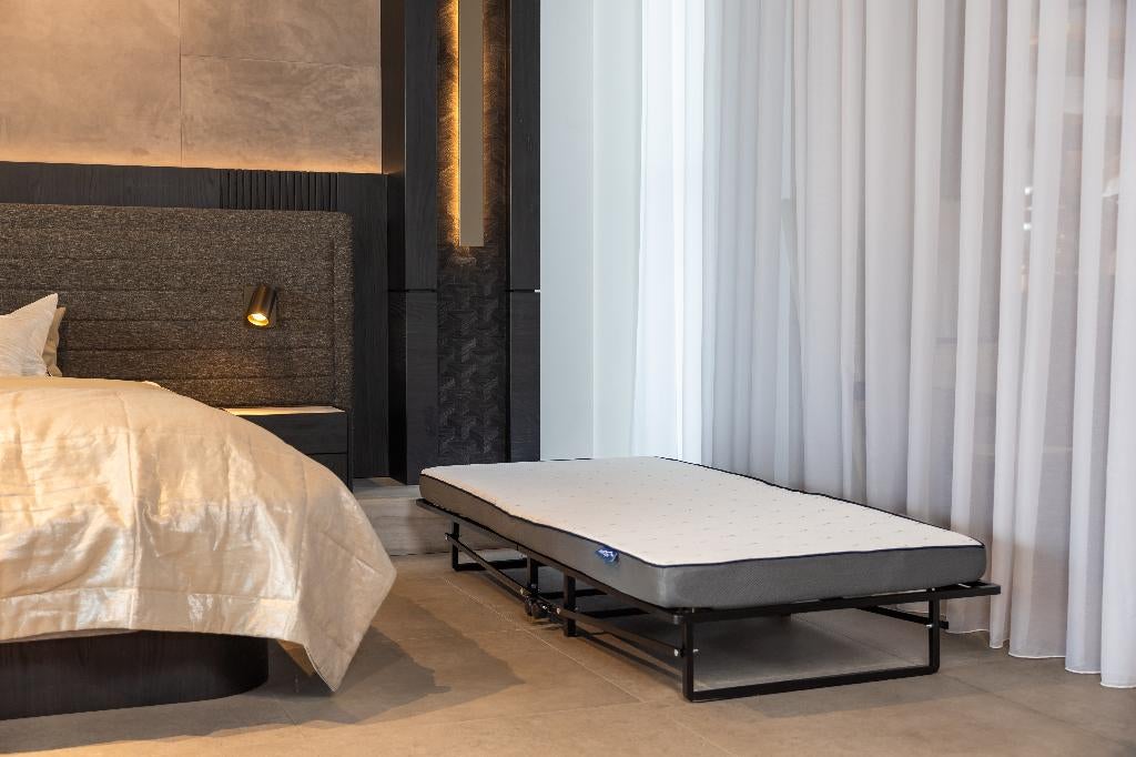 Vouwbed - Logeerbed - Slaapbank - Opklapbed - 90x200 - nieuw, Huis en Inrichting, Slaapkamer | Bedden, 90 cm, Eenpersoons, Zwart