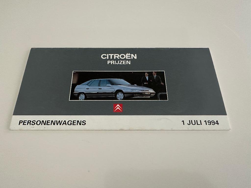 Folder prijzen Citroën AX ZX , Xantia en XM leasing, Ophalen of Verzenden, Zo goed als nieuw, Citroën