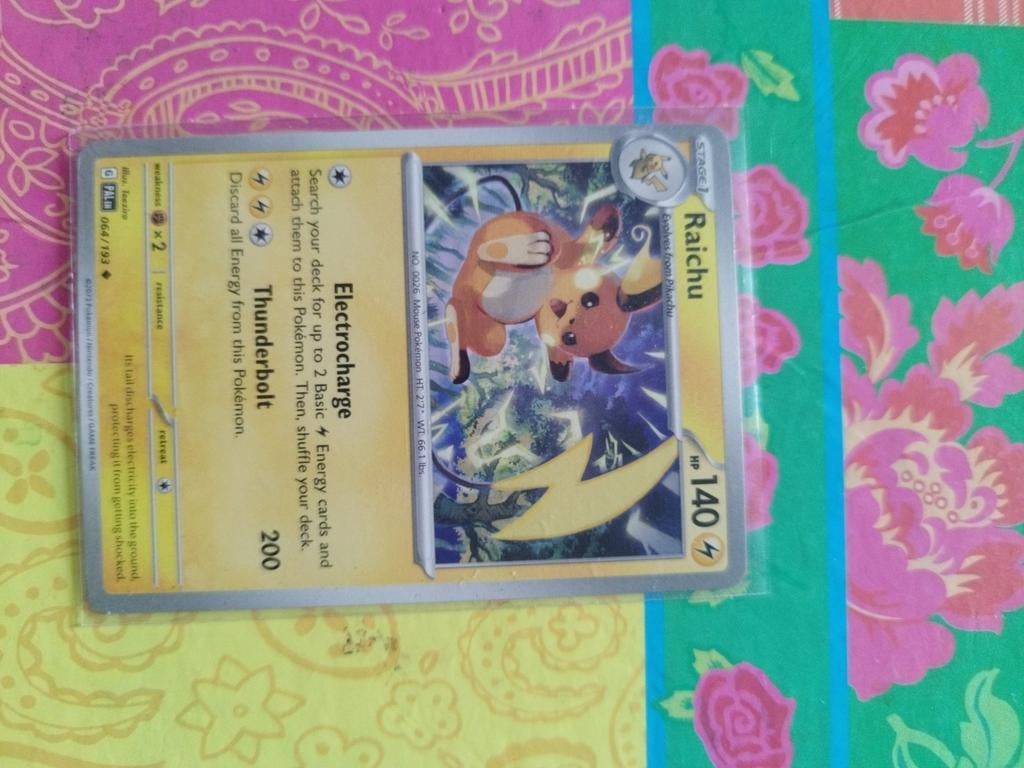 Raichu - Pokémonkaart, Ophalen of Verzenden, Nieuw, Losse kaart