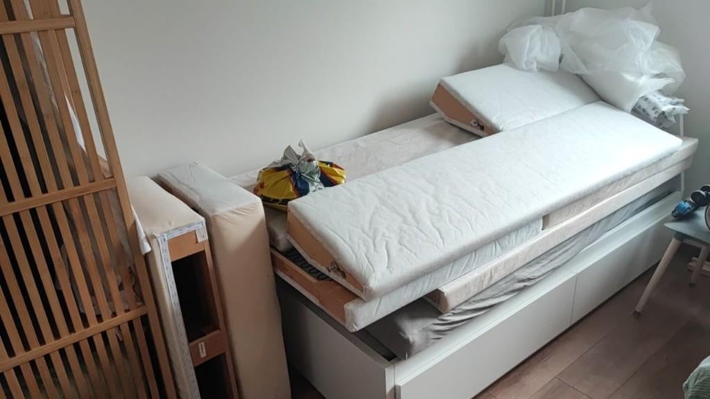 IKEA NORSBORG Bankframe | 5 zit | Zonder Kussens & Hoezen, 250 tot 300 cm, Hoekbank, Ophalen of Verzenden, Zo goed als nieuw