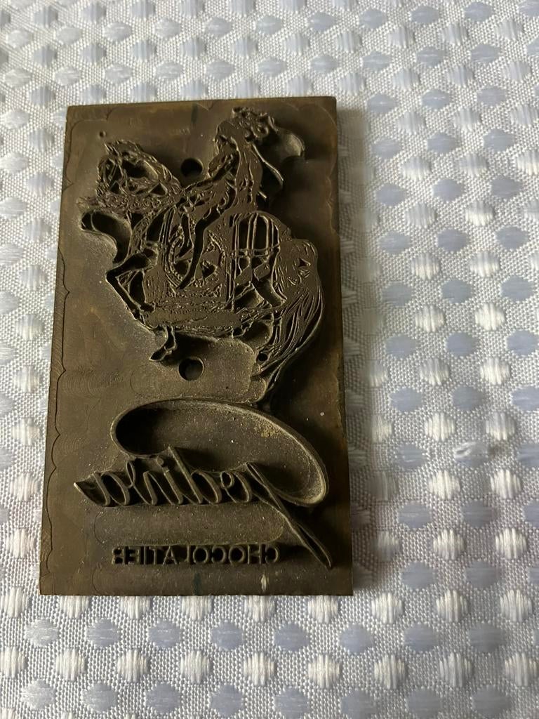 Drukblok stempel blok chocolatier, Ophalen of Verzenden