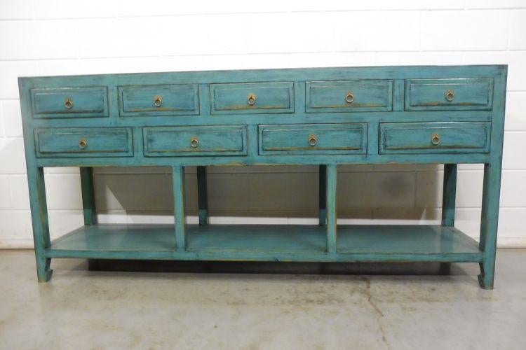 Foto 3 van Chinese Kast Side Table Kommode Turquoise