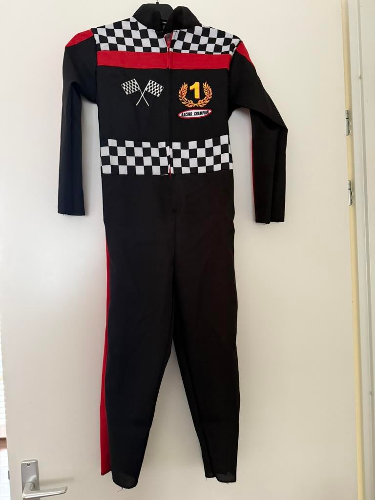 F1 raceoverall carnaval 140, Ophalen of Verzenden, Zo goed als nieuw, 134 t/m 140, Jongen of Meisje