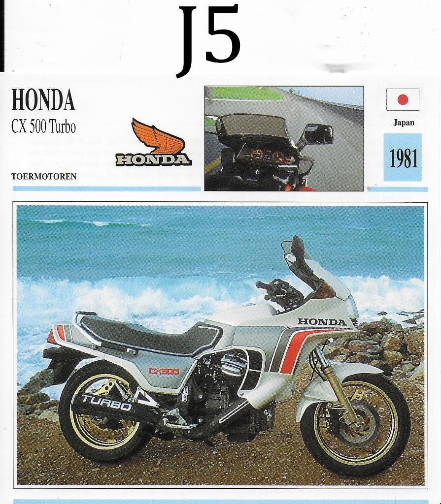 Mk1142 motorkaart j5 honda cx 500 turbo ( 1981 ) -, Ophalen of Verzenden, Zo goed als nieuw, Auto's