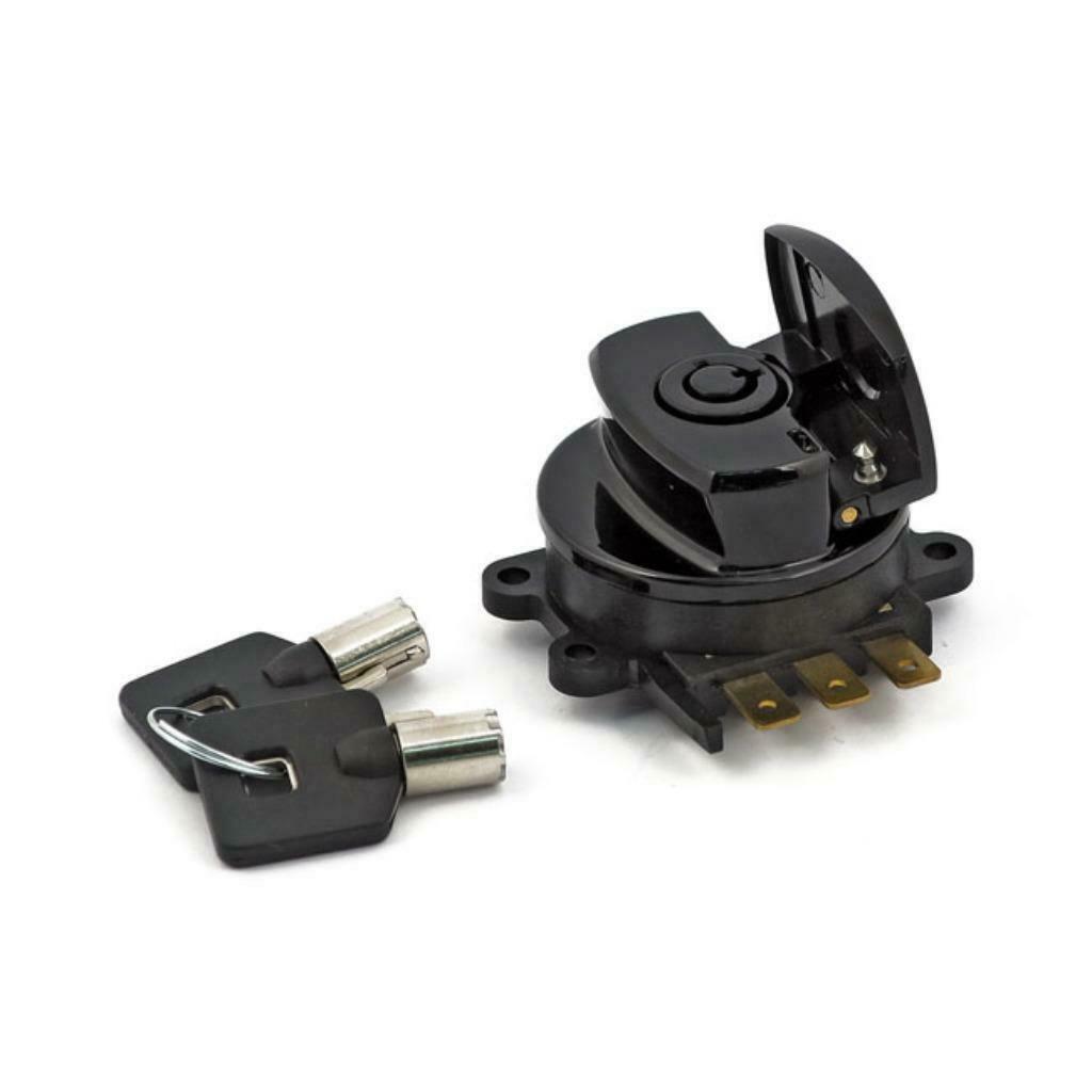 96-UP IGNITION SWITCH, SIDE HINGE TYPE. BLACK Gloss black., Motoren, Onderdelen | Harley-Davidson, Nieuw, Ophalen of Verzenden