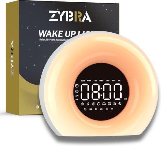 Zybra Premium Wake Up Light - Digitale Wekker - Lichtwekker, Witgoed en Apparatuur, Wekkers, Ophalen of Verzenden, Nieuw