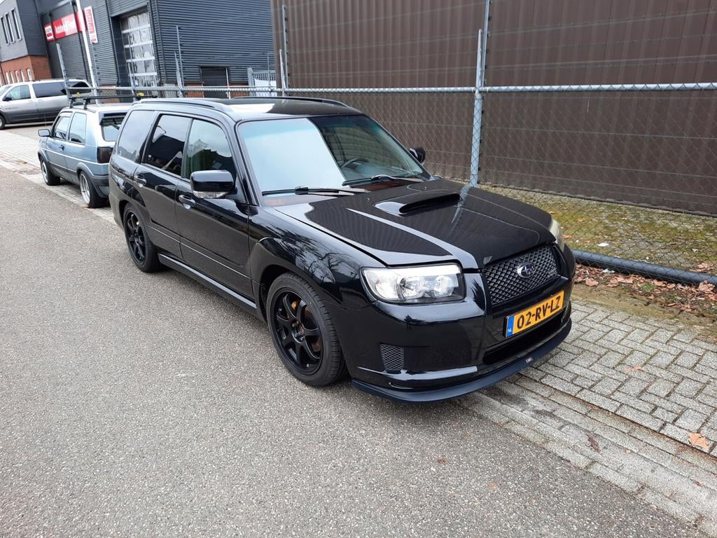 Subaru Forester 2.5 XT STI AWD AUT 2005 Zwart, 4 cilinders, 2000 kg, Zwart, 1485 kg