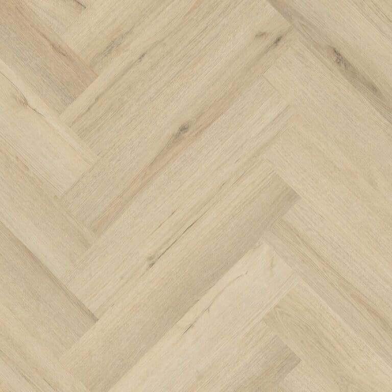Visgraat Klik PVC Beige Eiken Met Geïntegreerde Ondervloer, Crème, 75 m² of meer, Overige typen, Nieuw