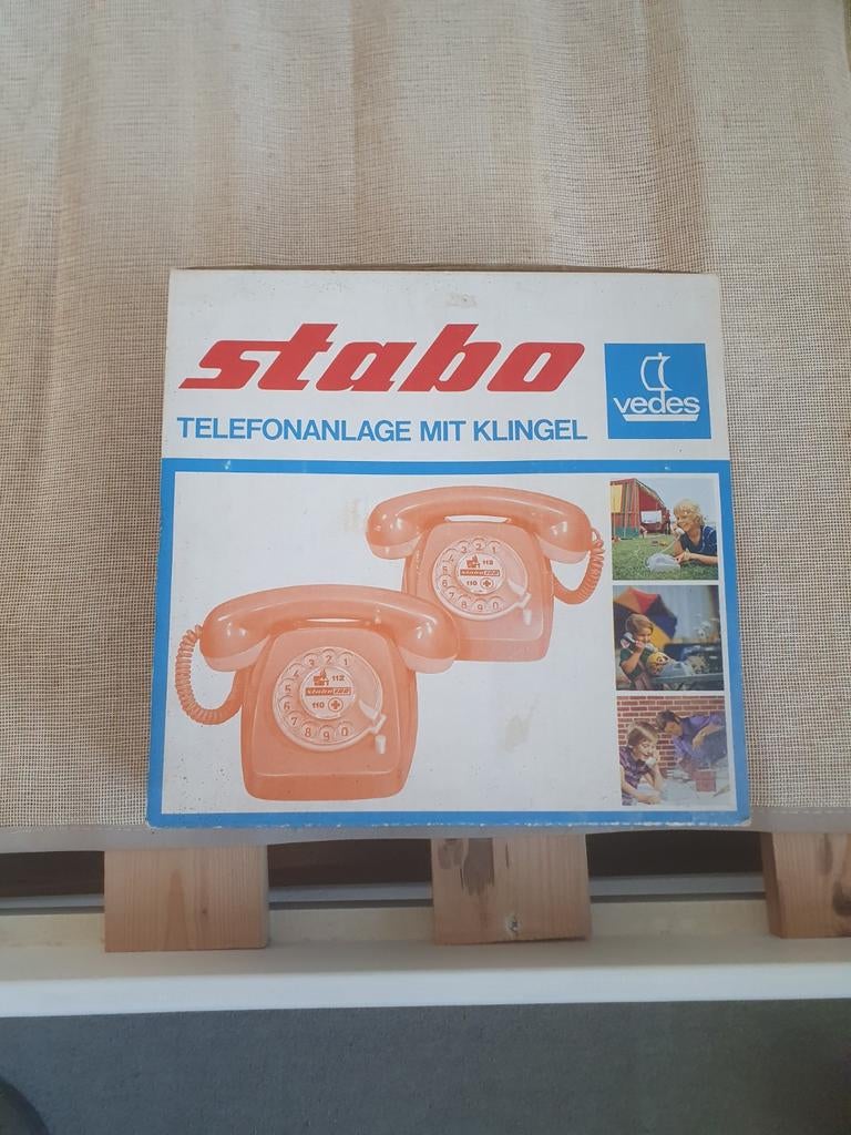 Vintage Stabo Telefooninstallatie met Klingel - Oranje, Ophalen of Verzenden, Gebruikt, 2 handsets
