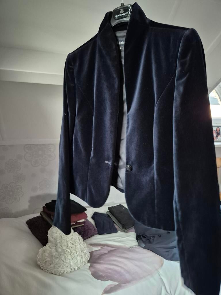 Jasje lilytime maat 40 donkerblauw velours, Ophalen of Verzenden, Zo goed als nieuw, Maat 38/40 (M), Blauw