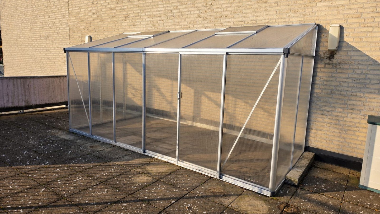 Ruime Muurkas, kas 436x147cm, Ophalen, Muurkas, Aluminium, Polycarbonaat