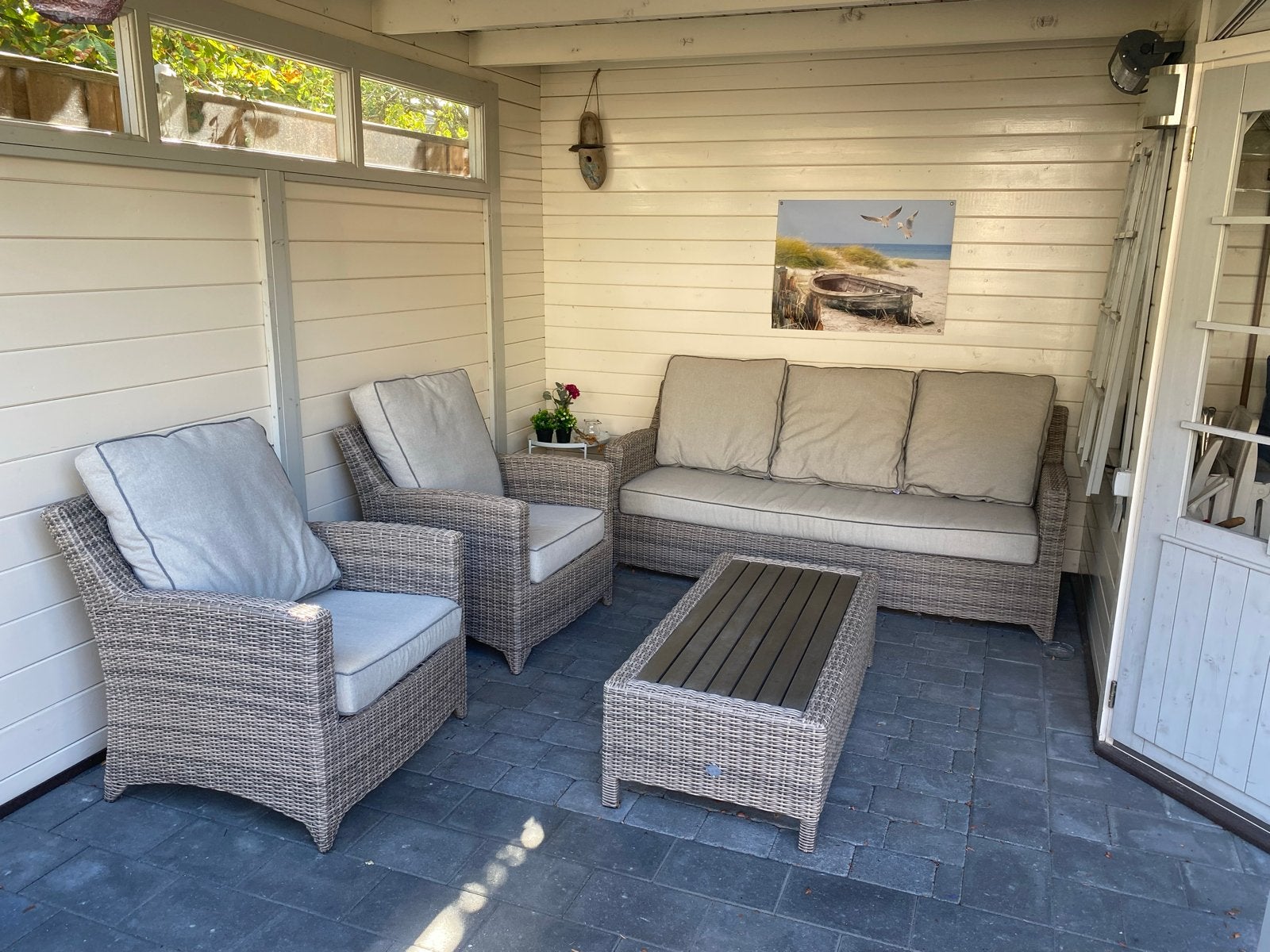 Wicker Loungeset B7 Down Under Collection,, Ophalen, 5 zitplaatsen, Gebruikt, Loungeset