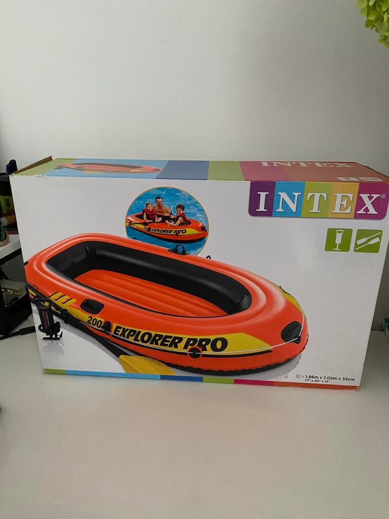 Intex Explorer Pro 200 opblaasboot - Slechts 1x gebruikt!, Ophalen of Verzenden, Zo goed als nieuw