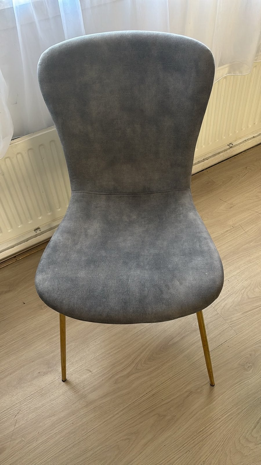 4 Groene Eetkamerstoelen met Gouden Poten, Ophalen, Overige kleuren, Zo goed als nieuw, Vier