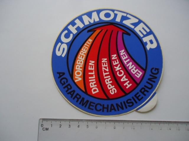 sticker oud SCHMOTZER Landbouw machine agri agrarisch boer, Verzenden, Zo goed als nieuw, Bedrijf of Vereniging