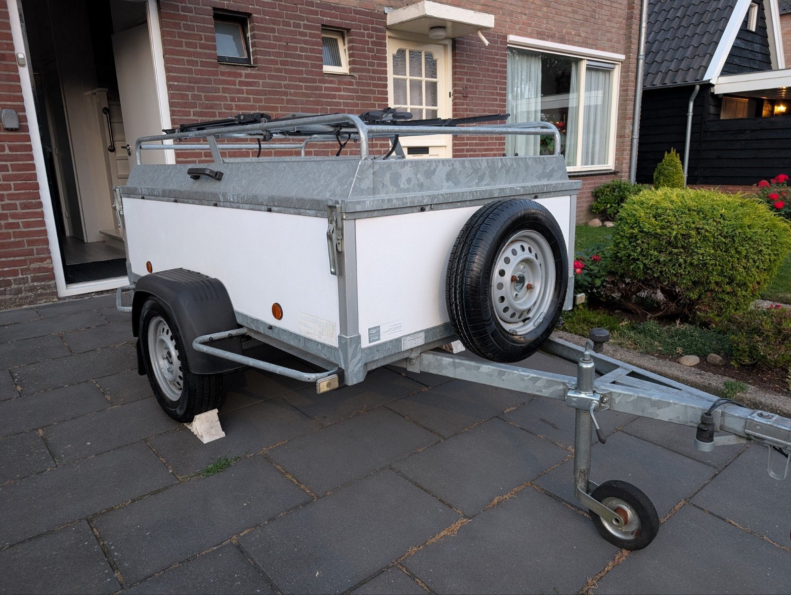 Power trailer bagagewagen 200 x 132 + fietsendragers & COC, Ophalen, Zo goed als nieuw
