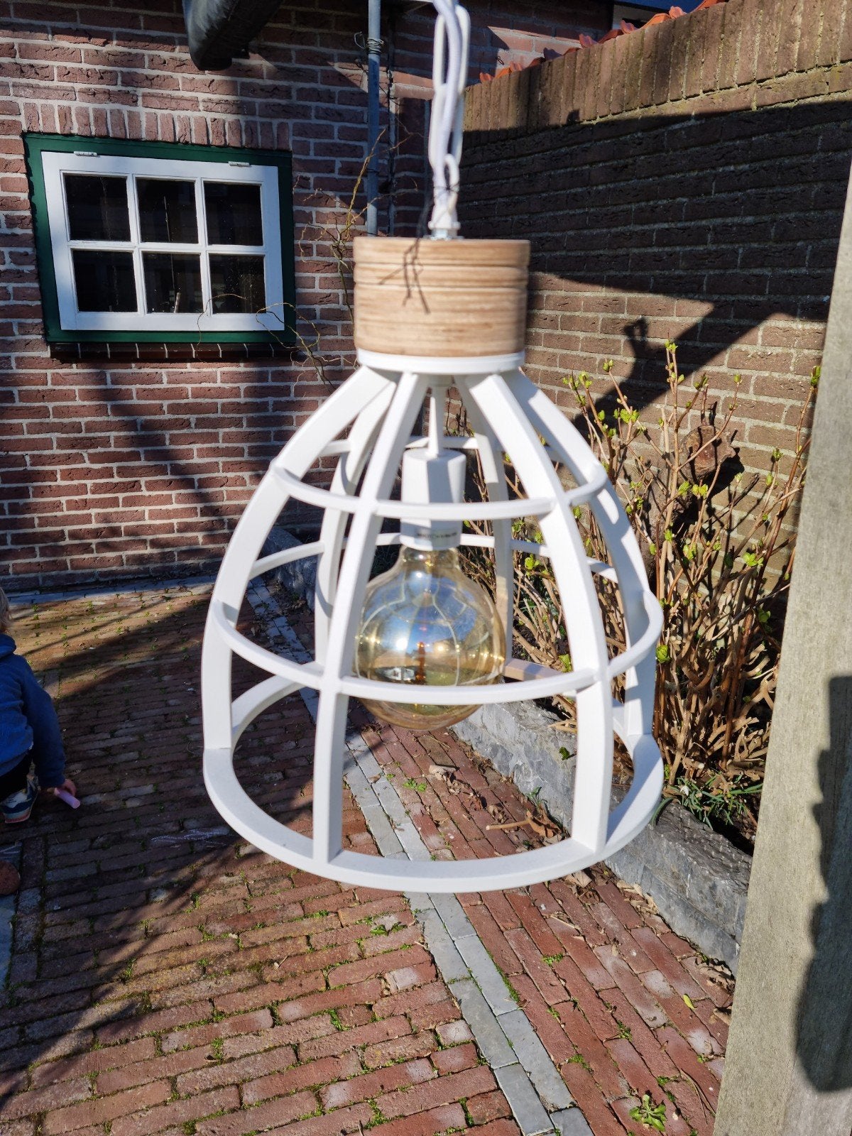 Industriële hanglamp MATRIX BIRDIE XS wit, Ø 35 cm, Huis en Inrichting, Lampen | Hanglampen, Ophalen, E27 (groot), Zo goed als nieuw