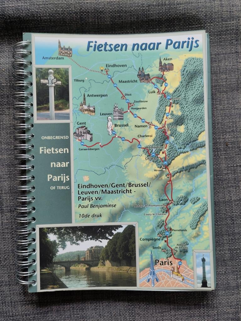 Paul Benjaminse - Fietsen naar Parijs en terug, Gelezen, Paul Benjaminse, Fiets- of Wandelgids, Europa