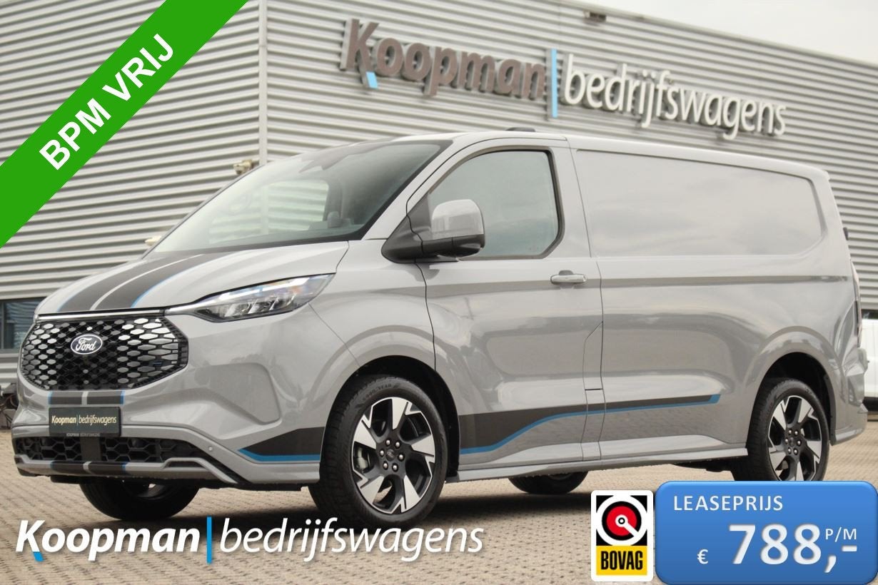 Ford E-Transit Custom 320 L1H1 Sport | 71kWh | 160kW/218pk |, Automaat, 71 kWh, 2800 kg, 348 km
