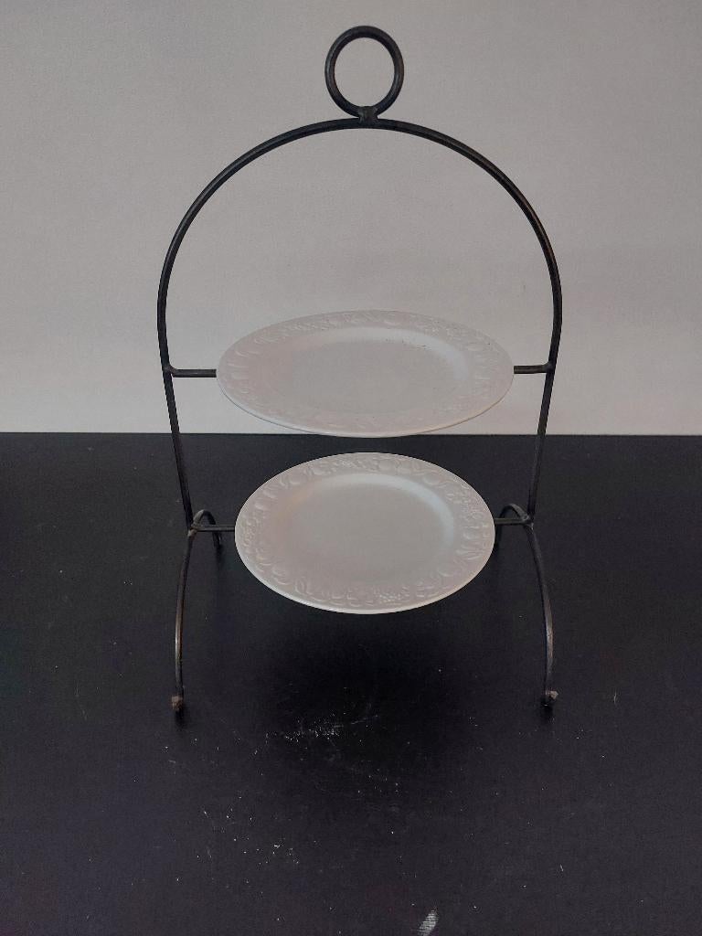 etagere met 2 borden ( 500720), Ophalen, Zo goed als nieuw