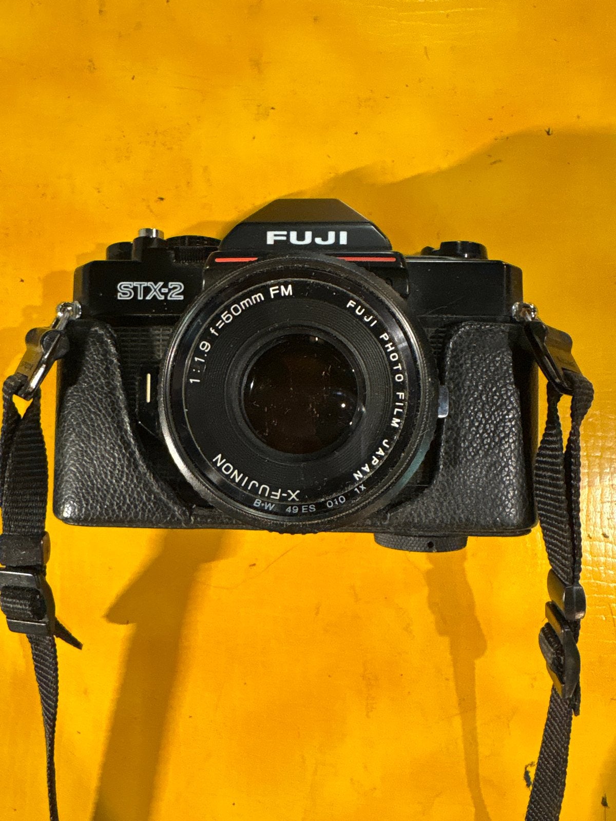 Fuji STX-2 spiegelreflexcamera met 50mm lens, Ophalen of Verzenden, Gebruikt, Spiegelreflex, Fuji