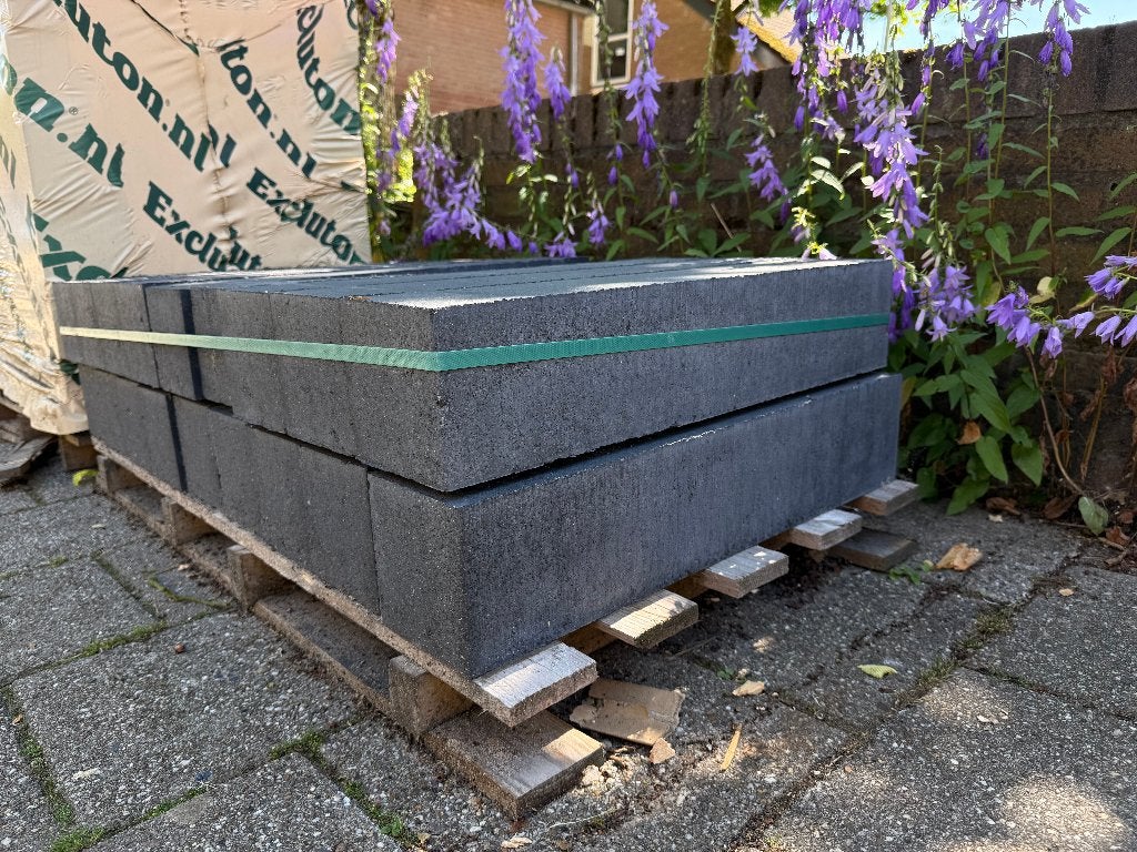 Stapelblokken / Stapelstenen | 12x12x60 Antraciet | 81 stuk, Tuin en Terras, Tegels en Klinkers, Ophalen, Klinkers, Nieuw, Minder dan 5 m²