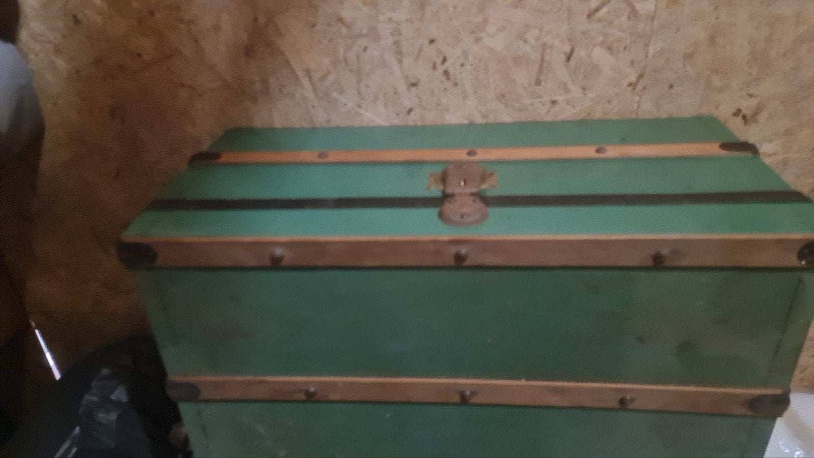 Vintage Groene Koffer/Kist - Decoratief en Ruim, Ophalen