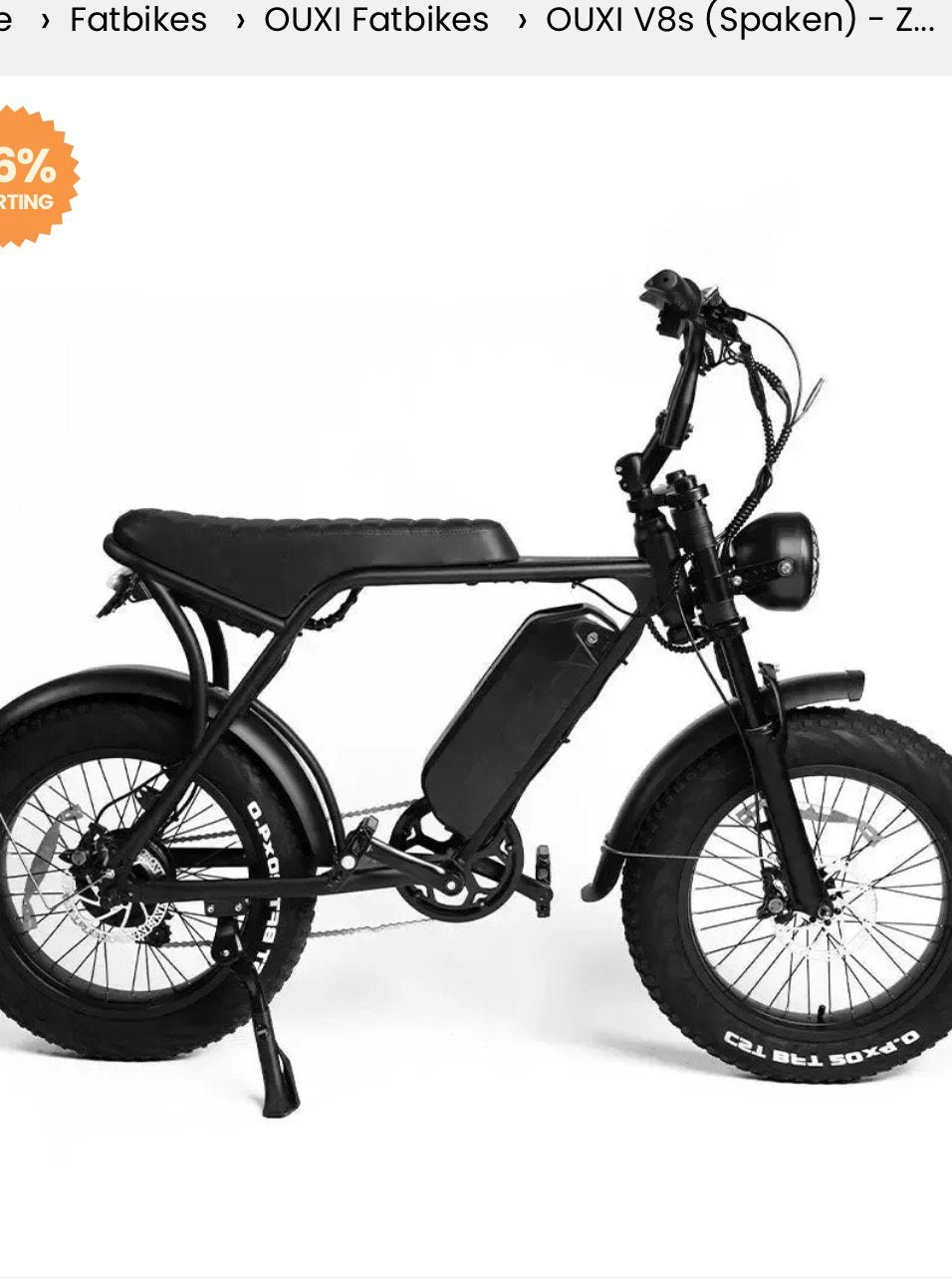 Fatbike OUXI V8, 59 cm of meer, Ophalen, Zo goed als nieuw, Overige merken
