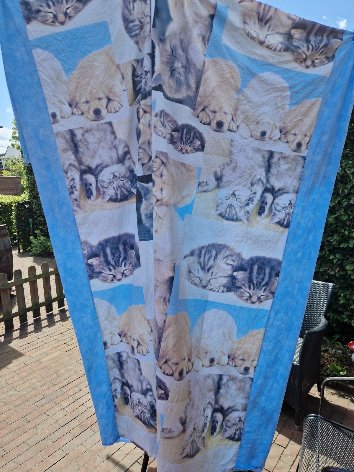 DEKBEDOVERTREK POES HOND, Ophalen of Verzenden, Eenpersoons, Dekbedovertrek