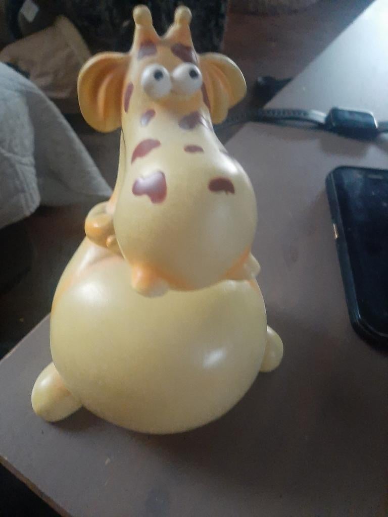 Leuke spaarpot giraffe, decoratie, Verzamelen, Beelden en Beeldjes, Ophalen of Verzenden, Gebruikt, Dier