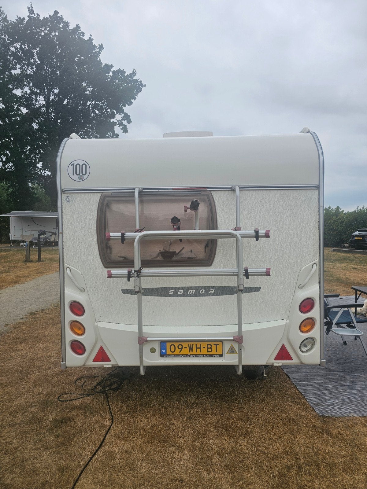 Fiamma fietsendrager voor achter op de caravan universeel, Ophalen, 2 fietsen, Gebruikt, Achterklepdrager