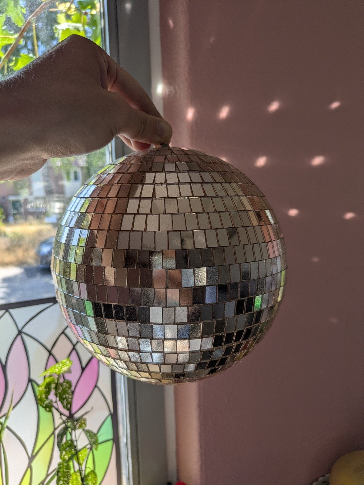 Discobal - 20cm diameter, Vintage, Gebruikt, Roze, Ophalen of Verzenden