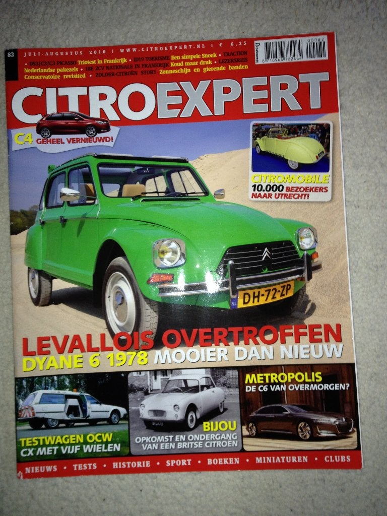 Citro Expert nr. 82 augustus 2010 Dyane 6 van 1978, Ophalen of Verzenden, Zo goed als nieuw, Citroën