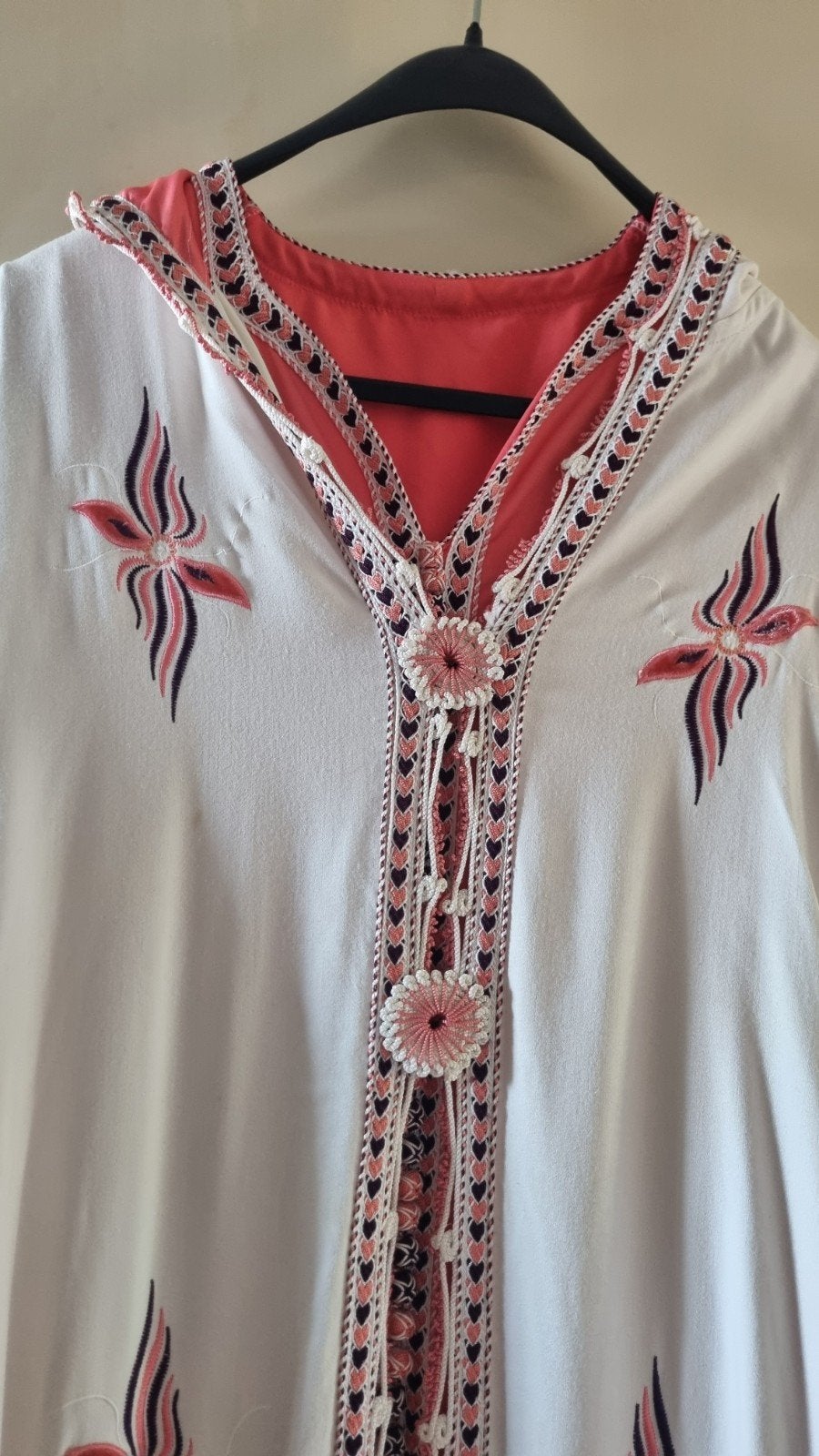 Mooie Jalaba met borduursels, Kleding | Dames, Ophalen, Wit, Maat 42/44 (L), Onder de knie