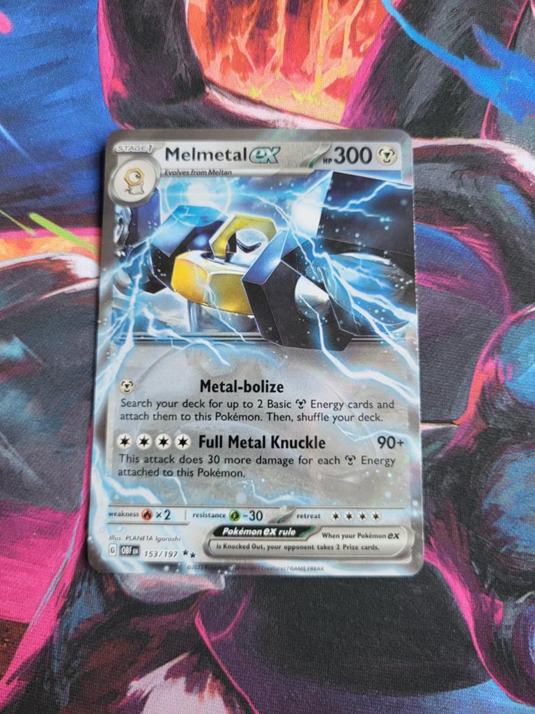 Melmetal EX - Obsidian Flames #153/197, Ophalen of Verzenden, Zo goed als nieuw