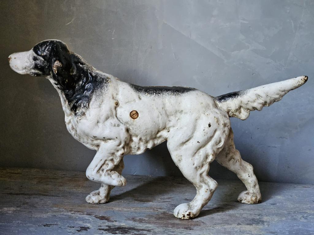 Antieke gietijzeren jachthond, Antiek en Kunst, Ophalen of Verzenden