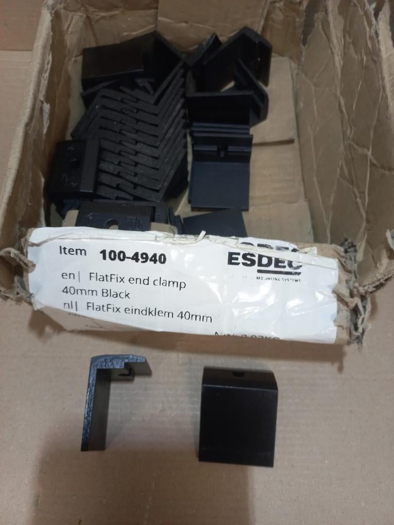 Esdec. Eindklem. Middenklem., Overige materialen, Zwart, Nieuw, Ophalen of Verzenden